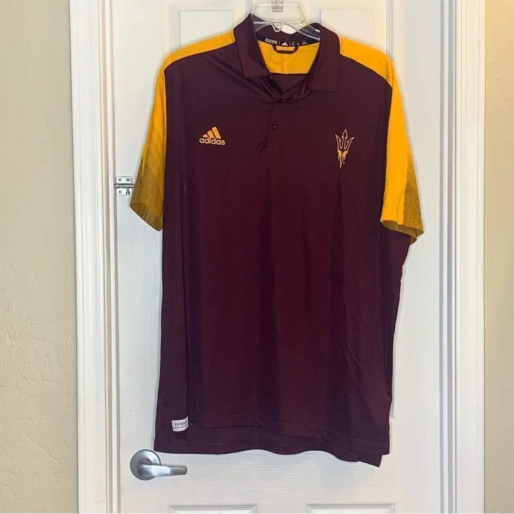 ASU Arizona State University Sun Devils Adidas Polo Shirt Size 3XL
